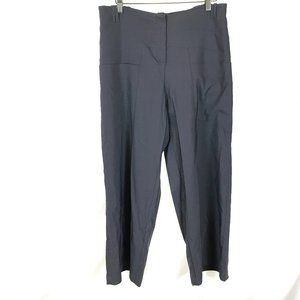 Womens Size Large Atelier Rare Toggery Gray High Rise Wide Leg Drop Pocket Pants